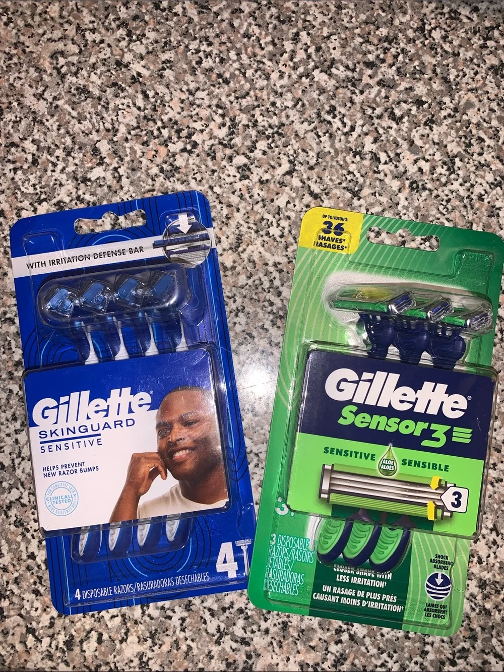 Gillette Sensor 3 & Gillette Skinguard Sensitive Shaving Pack of 7 Razors